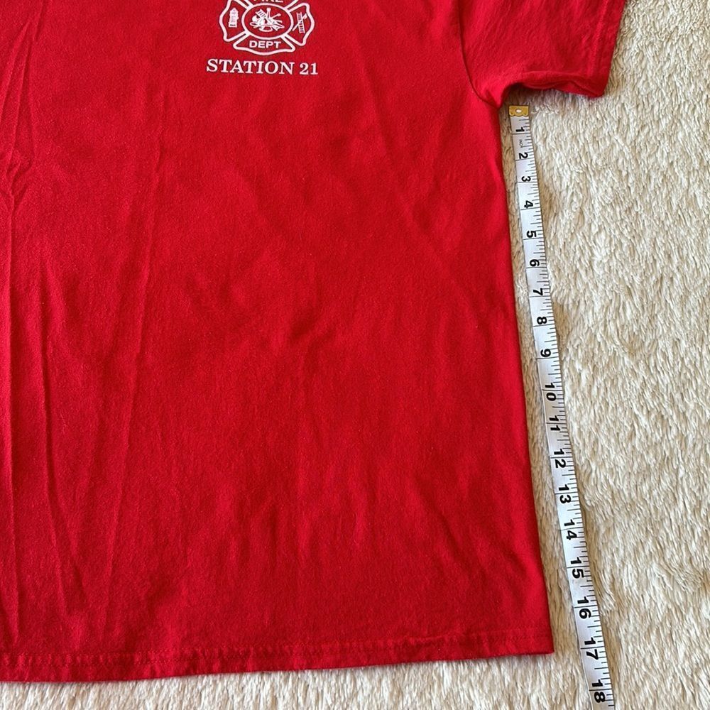 Tanger fire station 21 red short sleeve shirt size XL - Picture 14 of 16